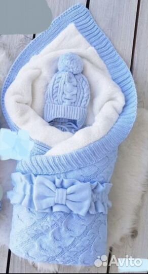 Конверт на выписку вязанный зима-весна