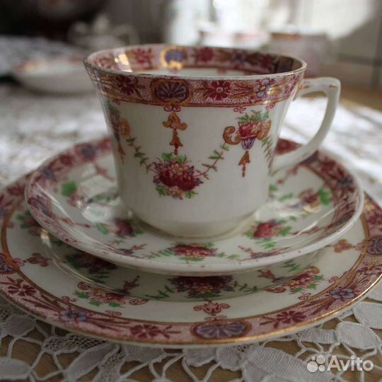 Старинное фарфоровое трио. Англия