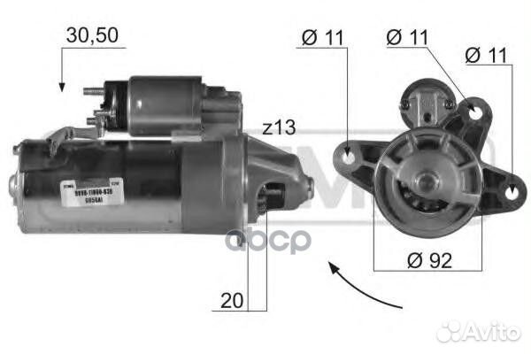 Стартер ford transit 2.5 TD 2.3кВт 220164 Era