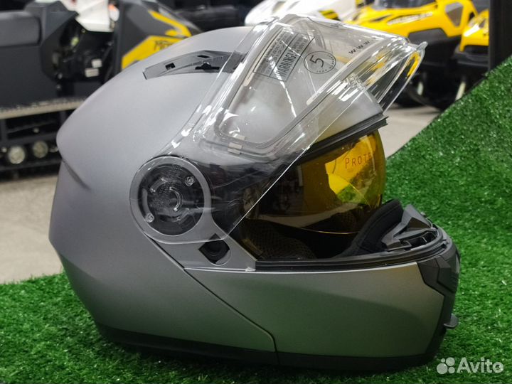 Шлем Снегоходный с подогревом (модуляр) Vega Grey