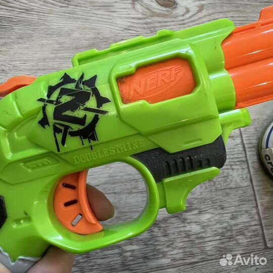 Nerf Doublestrike бластер с патронами