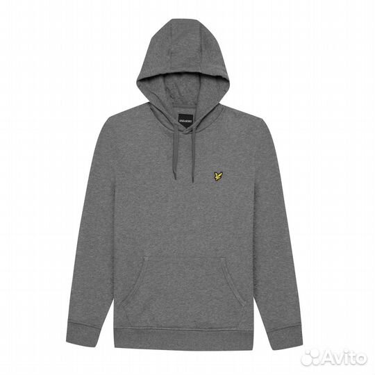 Мужская толстовка худи Lyle & Scott серый цвет