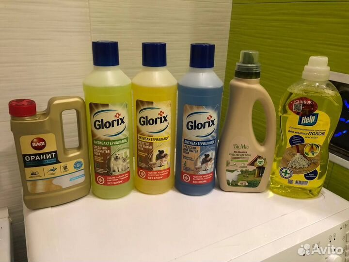 Чистящие моющие Глорикс, Доместос, Хелп, М.Мускул