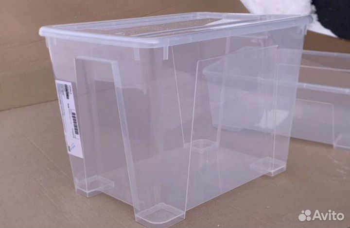 Контейнер IKEA Самла 22л с крышкой 39x28x28 Икеа