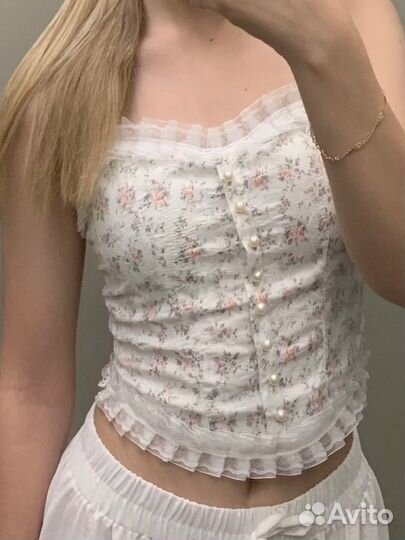 Топ корсет кружевной