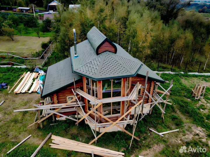 Дикий сруб дома бани post beam