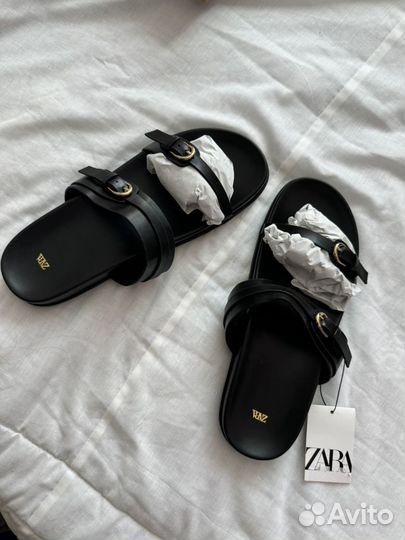 Сандалии Zara коричневые и черные 35-42