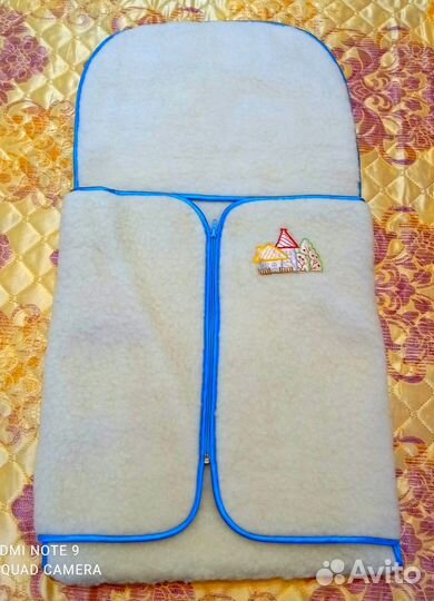 Конверт для новорожденного на овчине