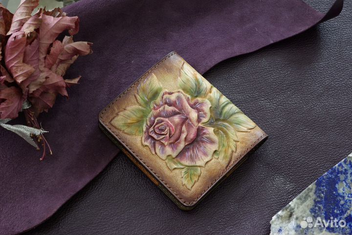 Кошелек, кардхолдер. Ручная работа. Кожа. На заказ