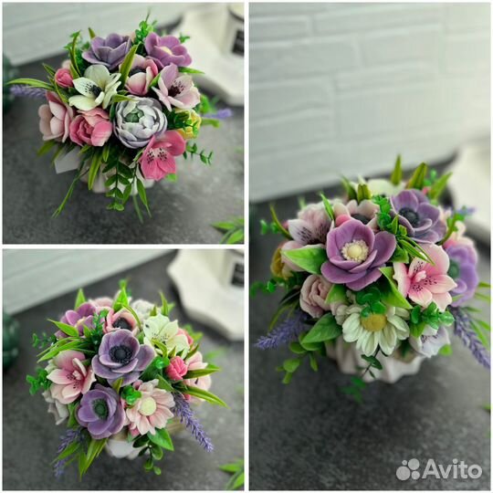 Интерьерный букет из мыла