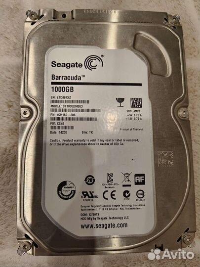 Жесткий диск seagate barracuda 1тб 3.5
