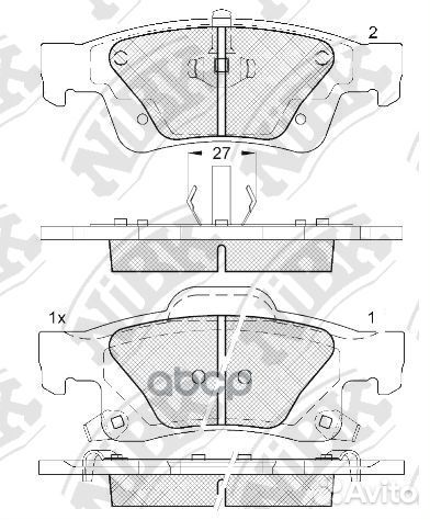 PN0834 Колодки тормозные jeep grand cherokee 10