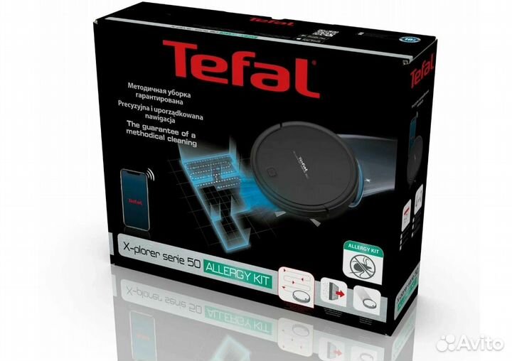 Робот-пылесос Tefal RG7365WH, 30 Вт, сухая/влажная