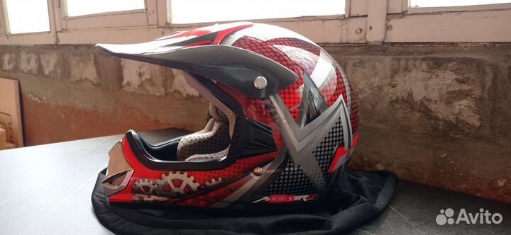 Детский мото шлем