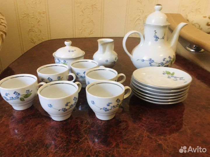 Кофейный сервиз jlmenau ГДР фарфор