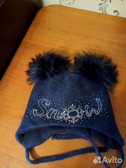 Шапка зимняя для девочки 48-50