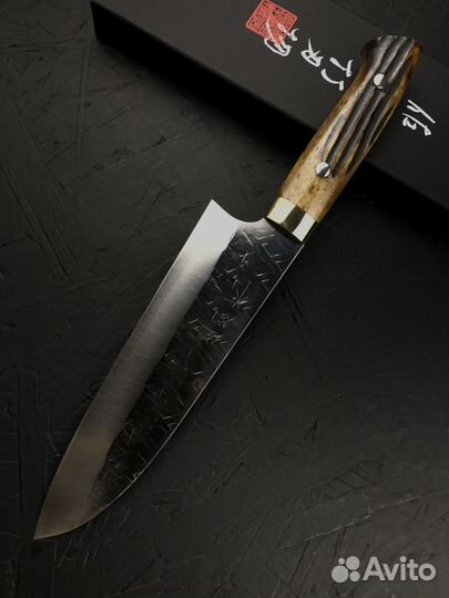 Takeshi Saji Нож кухонный Сантоку (TS-stag-SA175)