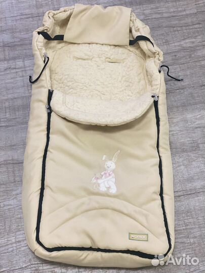 Зимний конверт в коляску на овчине