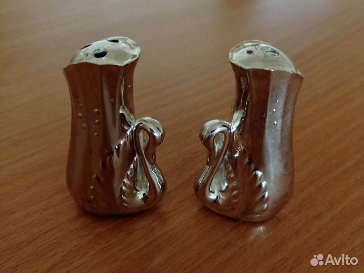 Набор для специй, для соли и перца,лебеди, винтаж