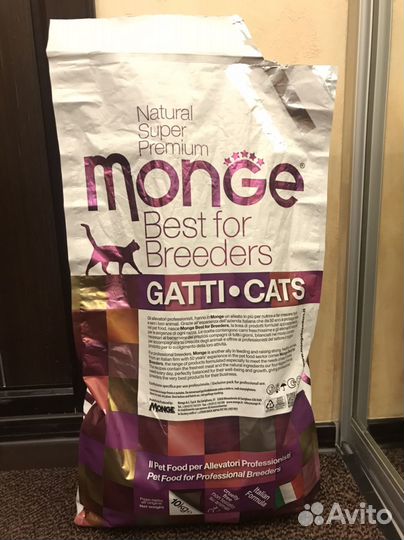 Сухой корм 3,5 кг для кошек monge с курицей