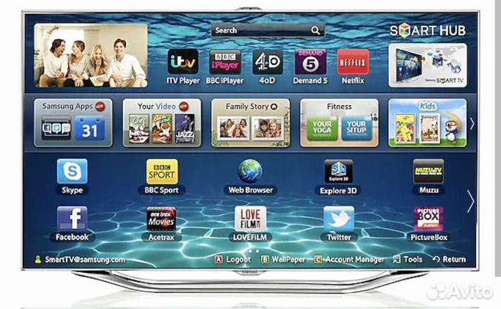 Телевизор SMART Samsung UE22F5400AK