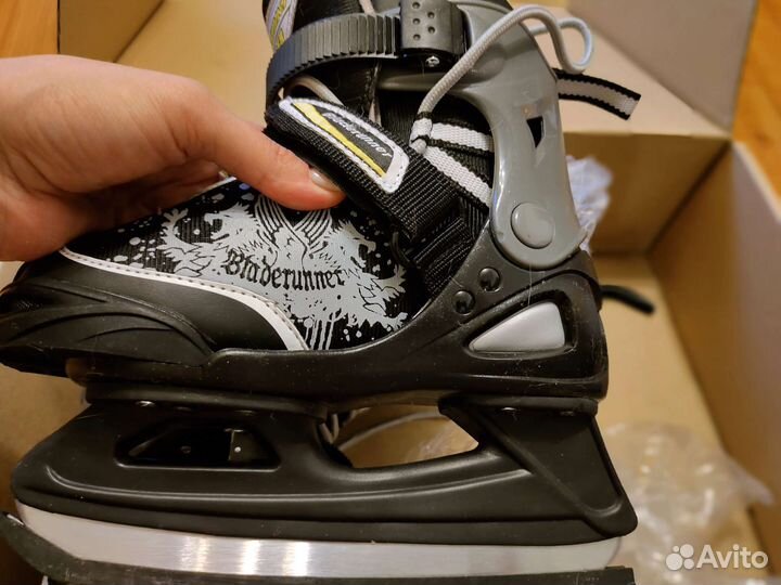 Коньки хоккейные детские раздвижные