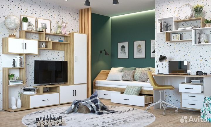 Детская мебель Дуб/Белый