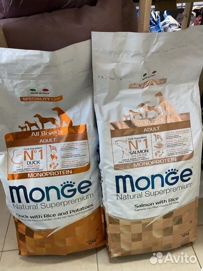 Корм для собак, кошек monge, монж