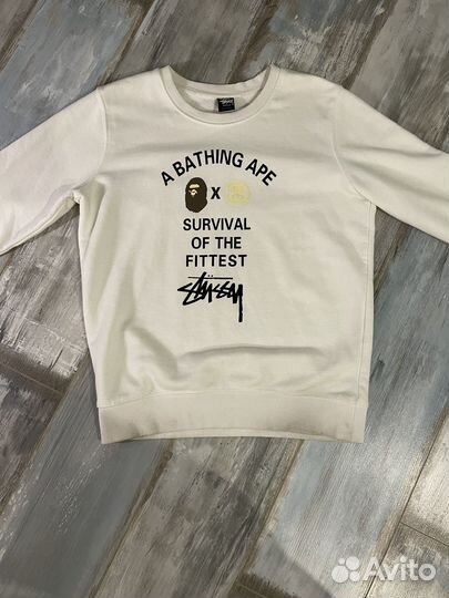 Свитшот Bape x stussy