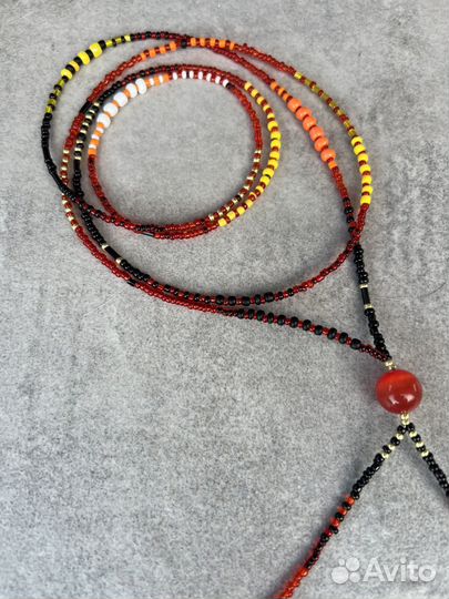 Портупея женская / сотуар из бисера