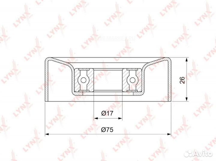 Lynxauto PB-7226 Ролик обводной приводного ремня