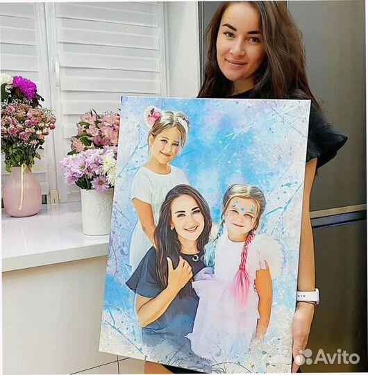 Портрет на холсте по фото