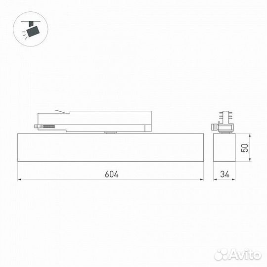 Светильник на штанге Arlight flat 033697(1)