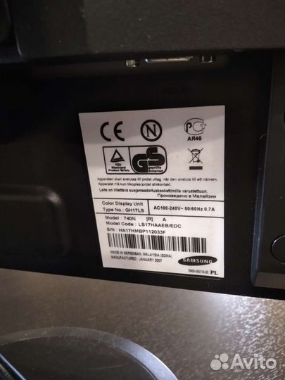 Монитор Samsung syncmaster 740n