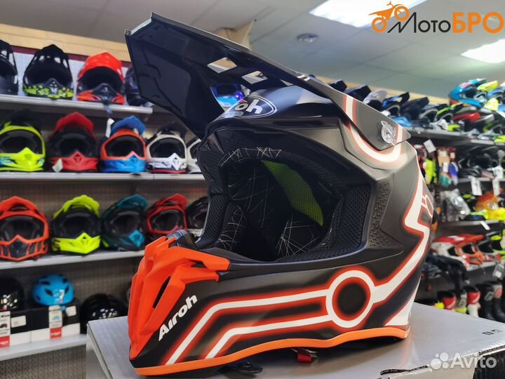 Шлем кроссовый airoh twist 2.0 neon orange matt