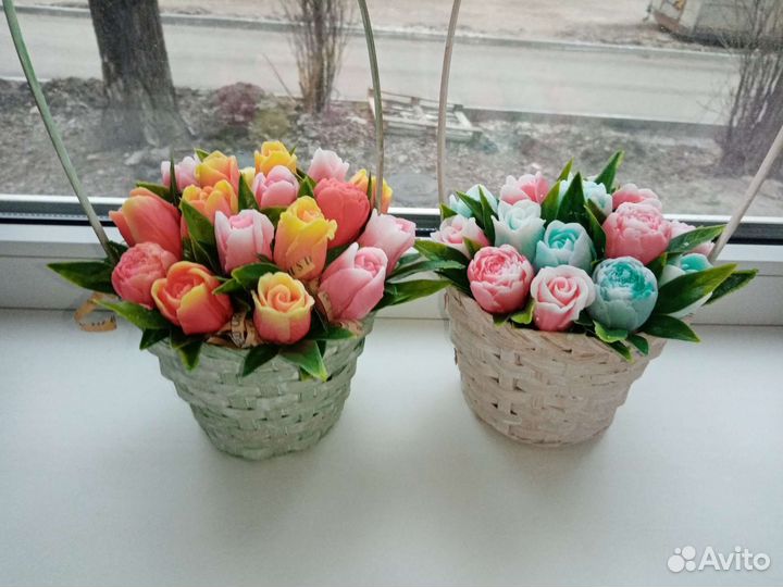 Букет цветов из мыла