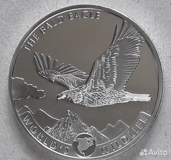 Конго дикий мир 20 франков серебро