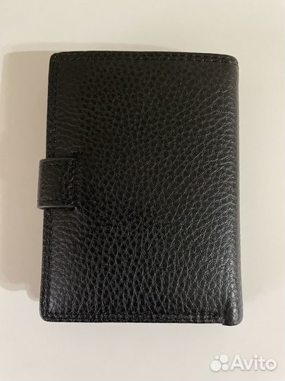Портмоне чёрный мужской натуральная кожа