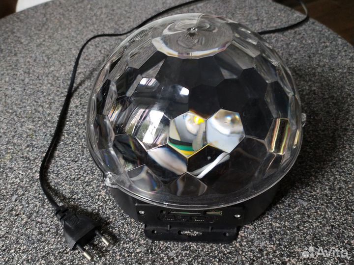 Диско шар с пультом, светомузыка