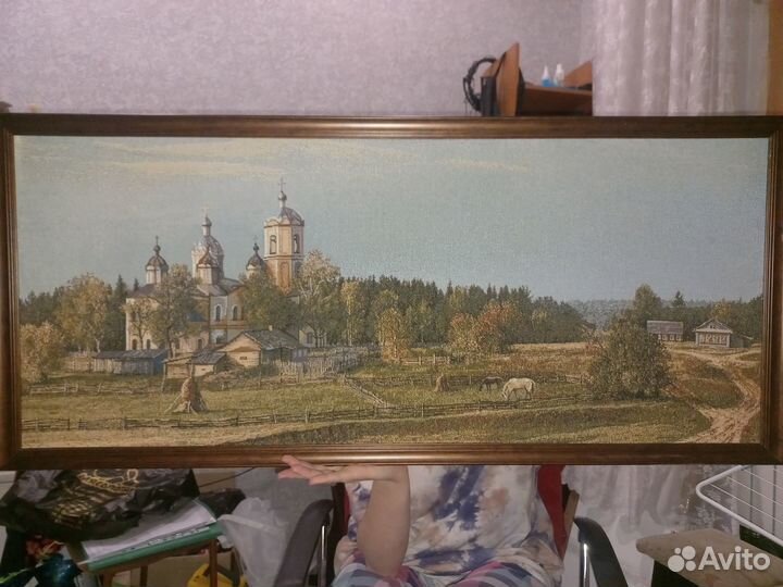 Большая картина гобелен с пейзажем