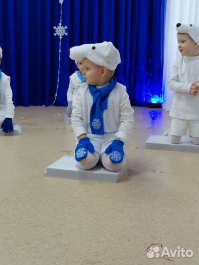 Карнавальный костюм белый мишка