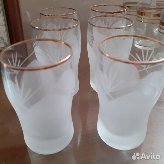 Стопки из тонкого стекла, б/у