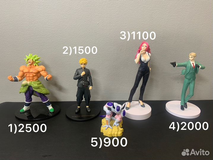 Аниме фигурки (с полки) За весь лот 6 т