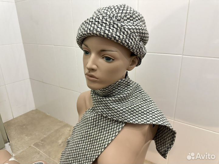 Шарф и шапка шляпа Loricci р 56 как новые