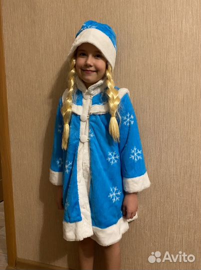 Прокат. Костюм снегурочки детский