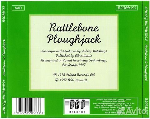 Ashley Hutchings / Rattlebone & Ploughjack (CD)