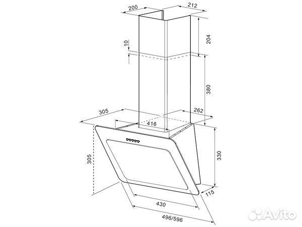 Вытяжка krona liva 500 white S