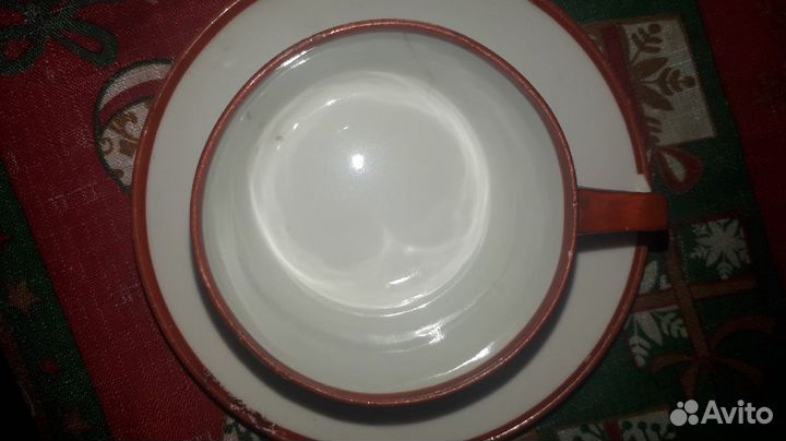 Китайские мотивы 1920г чашка 2 блюдца клеймо тд