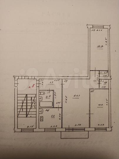 3-к. квартира, 57,3 м², 2/5 эт.
