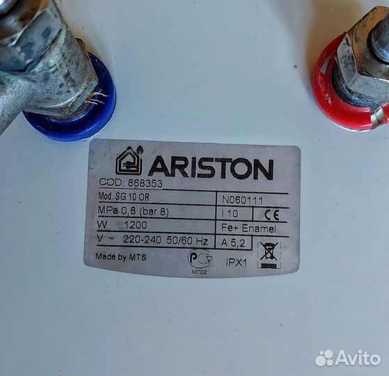 Водонагреватель Ariston SG 10 OR